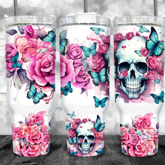 Skull rose 40oz